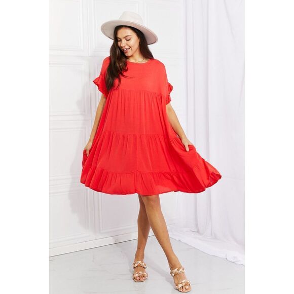 Culture Code Full Size Tulip Fields Tiered Midi Dress - Picture 12 of 13